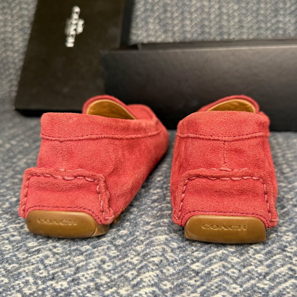 Coach Loafers Red Suede - SZ 8 - Picture 6 of 7